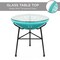 Best Choice Products 3-Piece All-Weather Patio Acapulco Bistro Furniture Set w/ Rope, Glass Top Table